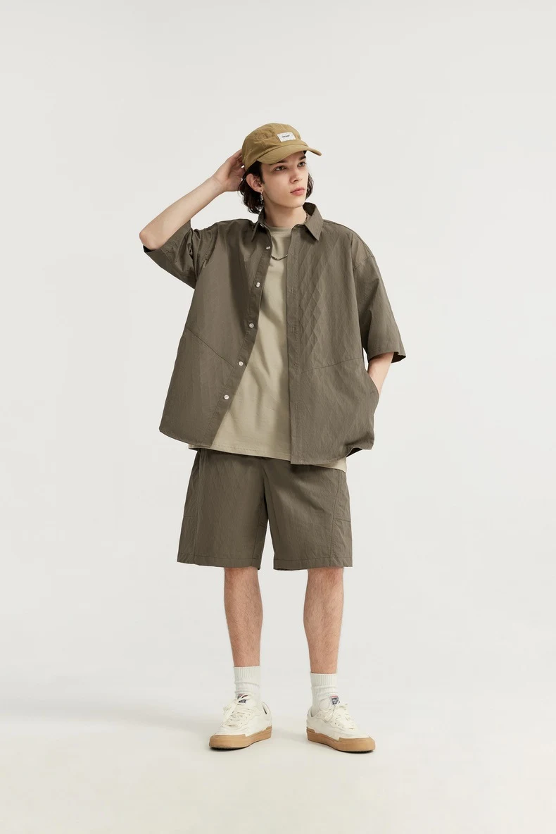 Title 15, Pantalones Cropped Sueltos Casuales para Hombre...