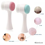 Escova de Limpeza Facial de Silicone Dupla Face com Vibração e Massagem, para Limpeza e Cuidado da Pele. — foto 3