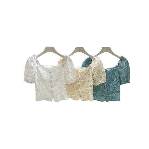 Title 1, Embroidered Womens New French Retro Solid Colo...