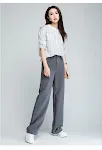 Women's Autumn Black Gray Simple All-Match High-Waist Wide-Leg Pants Versatile and Comfortable for Every Occasion — photo 6