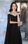 Vestido Preto de Noite Feminino com Toque Sofisticado. Ideal para eventos especiais, festas e ocasiões que exigem elegância. — foto 7
