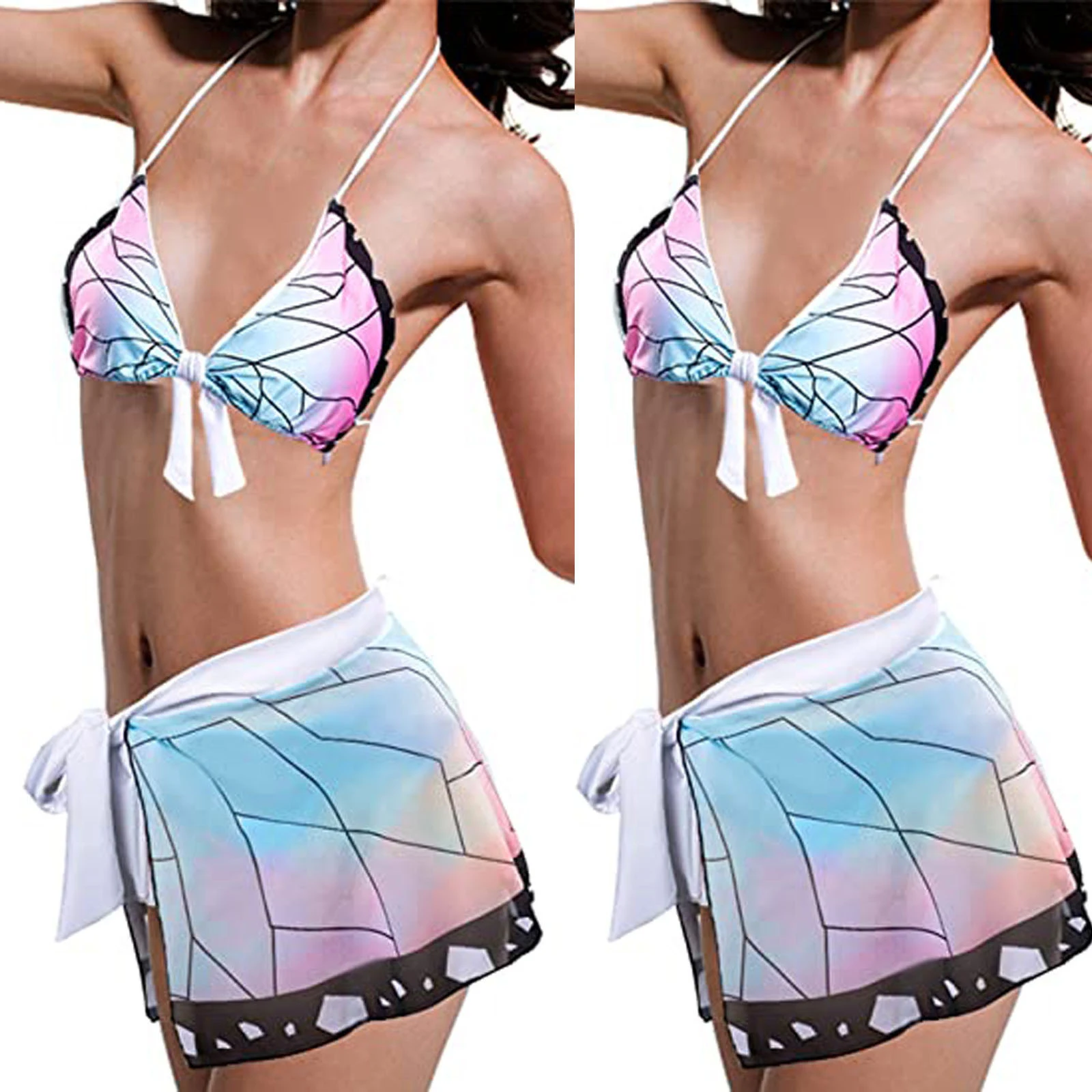 Conjunto de três biquínis cosplay para praia, aproveite o sol com estilo. Conforto e sensualidade garantidos para dias inesquecíveis na praia. — foto 6