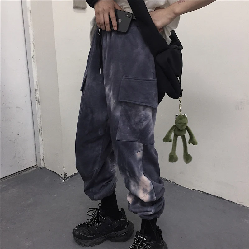 Title 4, Tie-dye wide-leg loose slacks offer ultimate co...