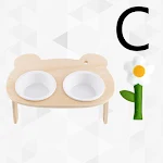 Elevated pet ceramic bowl with wooden stand, tall cat bowl for water and food, promotes comfortable eating and improved — photo 5