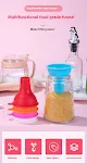 Small silicone funnel for kitchen use, designed for oil pouring. Wide mouth, large diameter for easy filling and mess-fr — photo 18