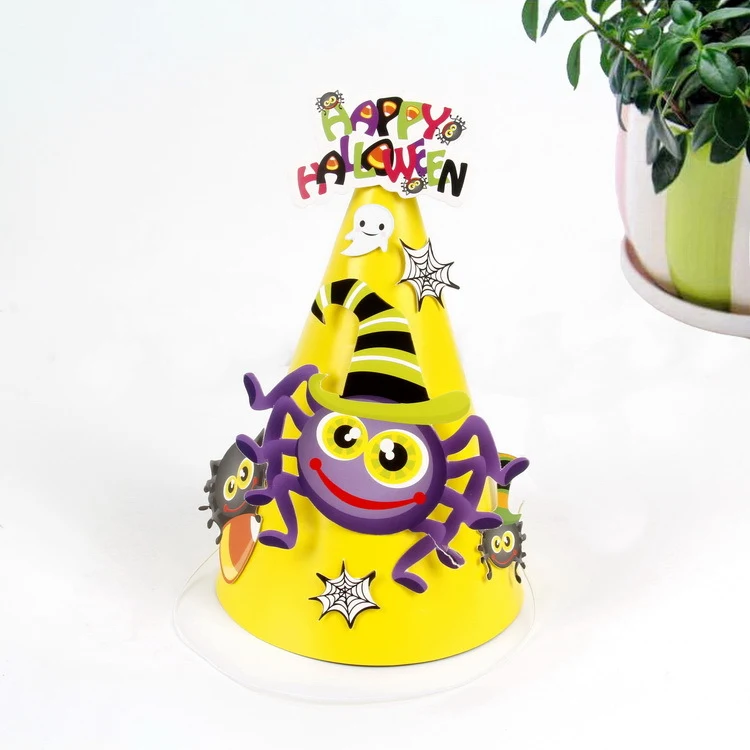 Chapéus de Papel de Desenho Animado para Crianças Suprimentos de Halloween Fantasias Divertidas e Seguras Fáceis de Usar Ideais para Festas e Eventos — foto 14