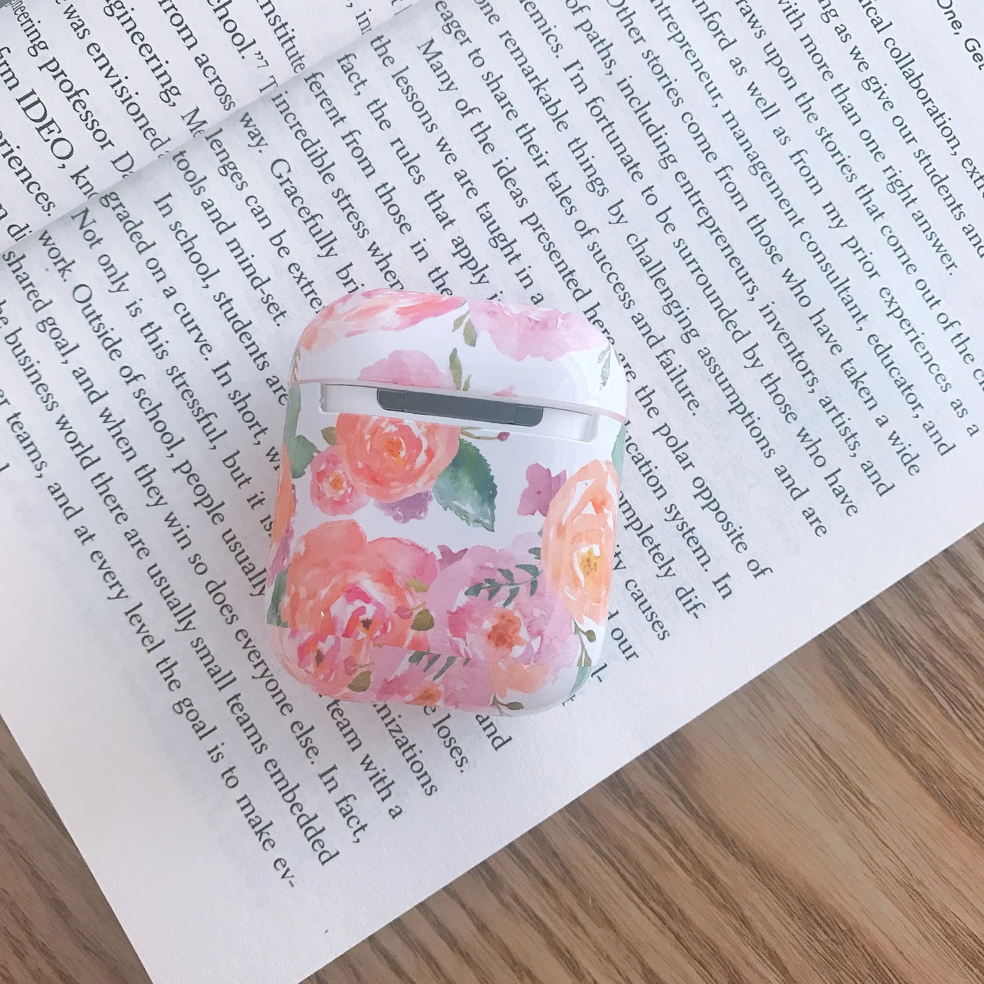 Art oil painting flower earphone shell compatible with Apple. Stylishly protect your AirPods with this unique and beauti — photo 2
