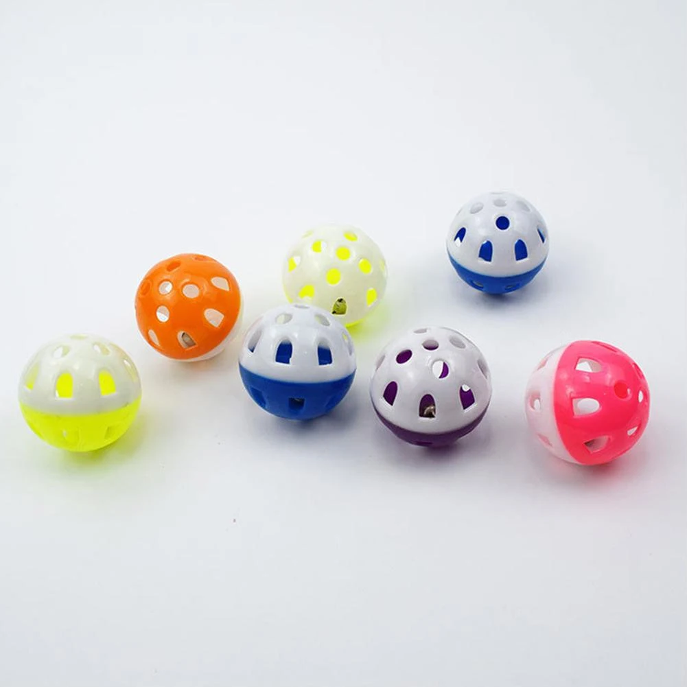 Title 2, Pet Parrot Cat Toy Colorful Hollow Rolling Bell...