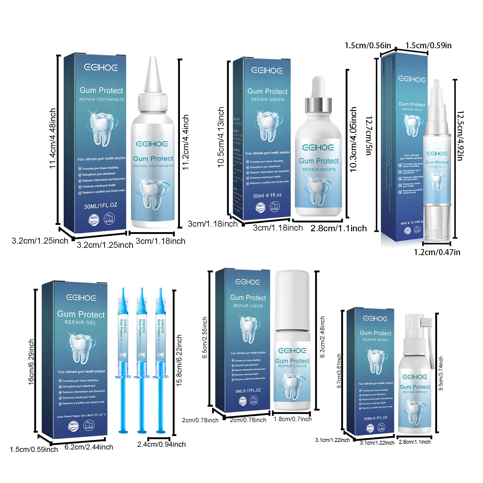 Title 14, EELHOE Gum Repair Serie Reiniging. Reinigt en h...