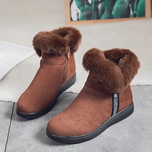Title 7, Botas de tornozelo Plus Fleece Espessas Sapatos...