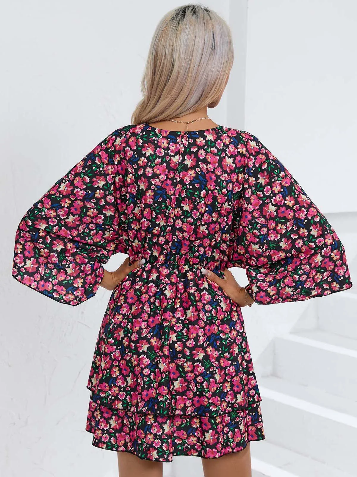 Title 11, Printed V-neck Womens Clothing Dress