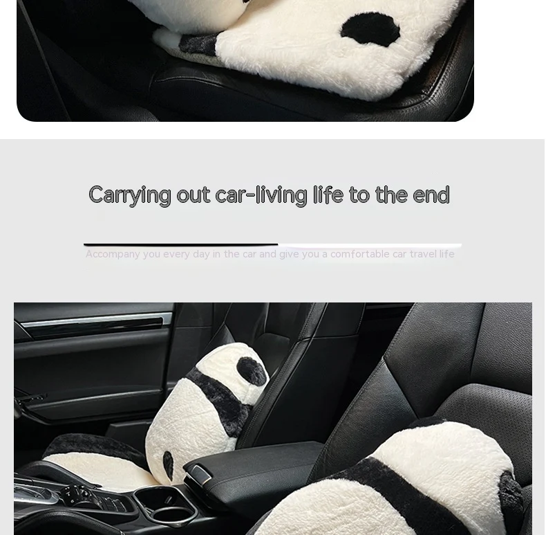 Title 14, Cartoon Panda Automotive Waist Cushion Winter P...