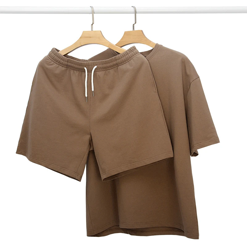Conjunto de camiseta e shorts de algodão manga curta, 2 peças casuais, ideal para conforto e estilo no dia a dia — foto 8