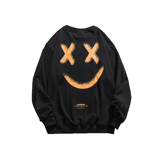 Title 8, Long-sleeved sweatshirt with smiley letters on ...