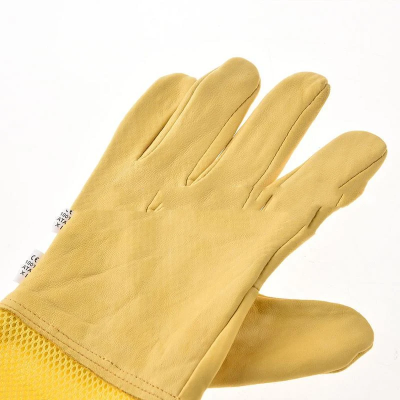Title 5, Yellow Fourdrinier Sheepskin Gloves for Beekeeping