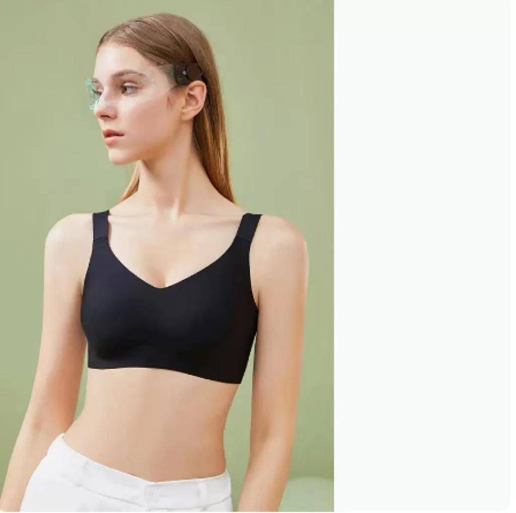 Women's No Underwire Gathering Underwear Pair Milk Anti-Sagging Thin Model Large Size Seamless. Comfortable & Supportive — photo 2