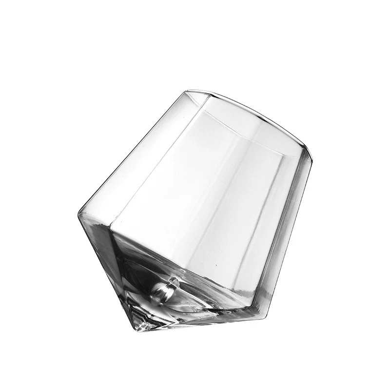 Title 6, Octagonal tumbler wine glass with creative diam...