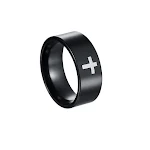 Anel Cruz de Aço Inoxidável para Moda Masculina e Feminina. Design elegante, durável e resistente. Joia perfeita para complementar seu look. — foto 3