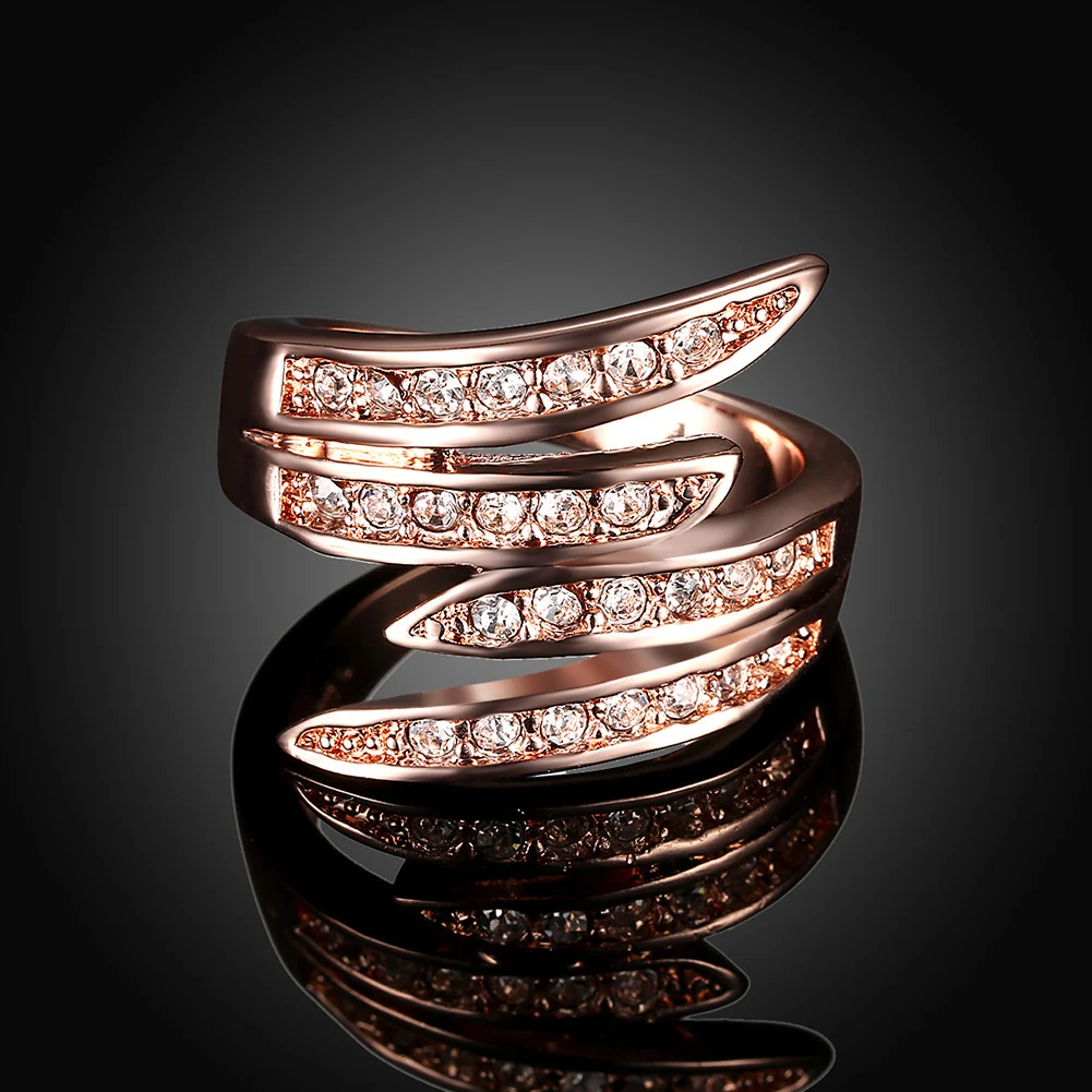 Ornamento Pulseira Anel de Liga Europeu Americano com Zircônia Joia Elegante e Brilhante para Mulheres Presente Ideal e Acessório de Moda — foto 11