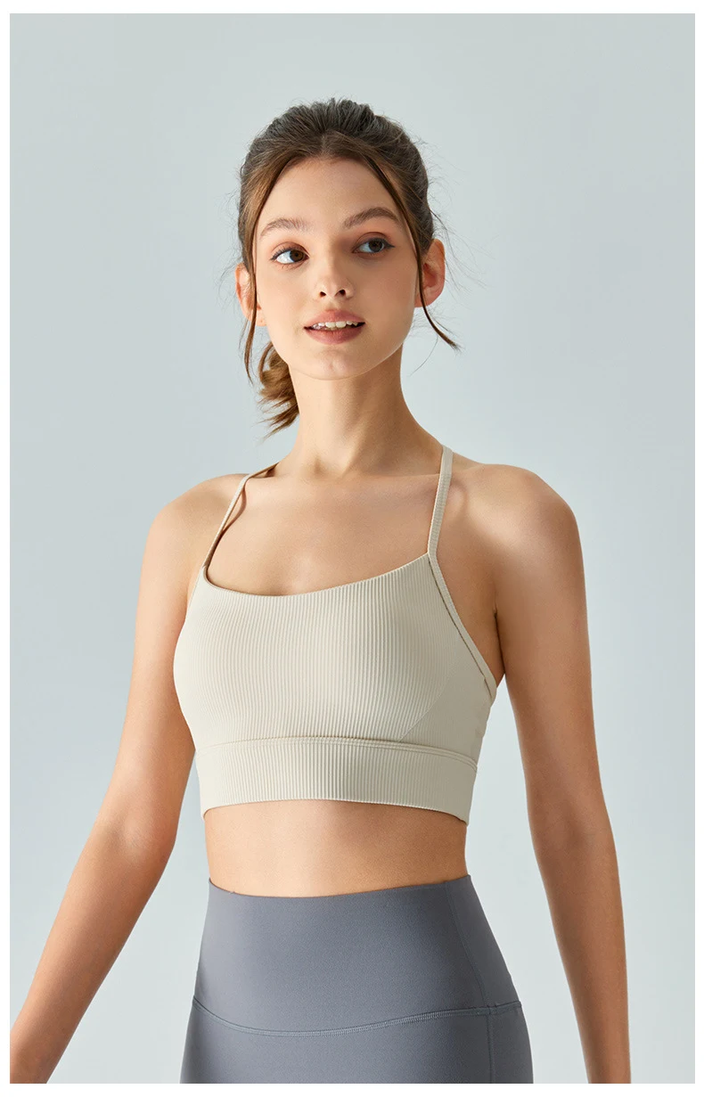 Women's Sports Underwear Halter Yoga Vest with Chest Pad for workouts. Offers comfort, support and is ideal for yoga and — photo 22