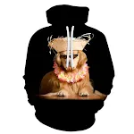 Felpa con cappuccio da uomo con stampa digitale 3D di un simpatico cane. Design alla moda e confortevole per un look streetwear unico e accattivante. — foto 1