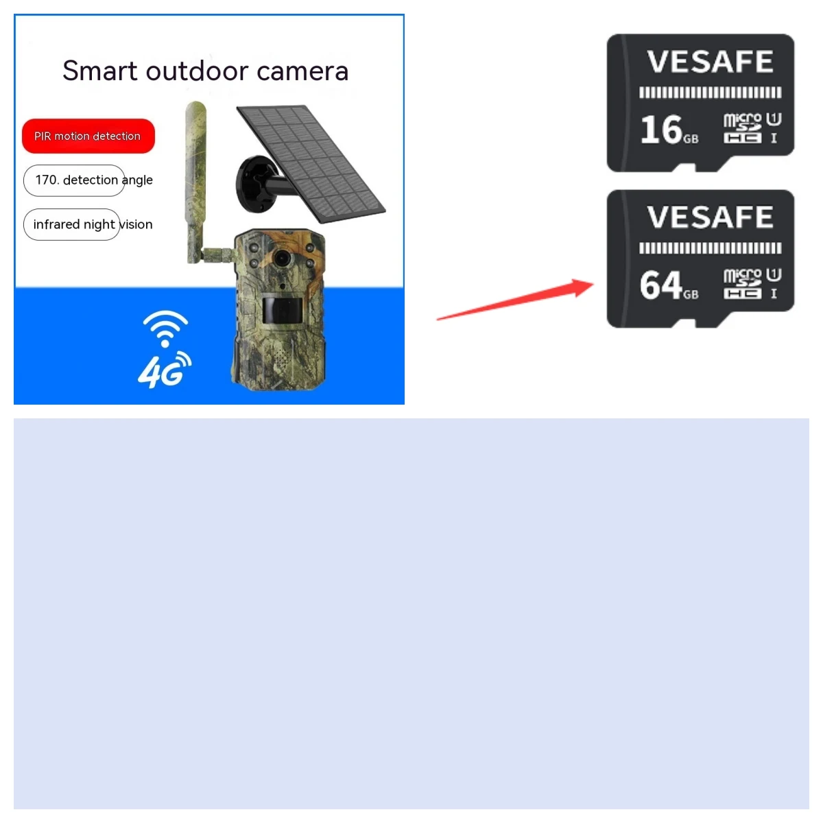 Câmera de detecção animal HD externa à prova d'água com painel solar, para vigilância e monitoramento da vida selvagem em ambientes externos. — foto 7