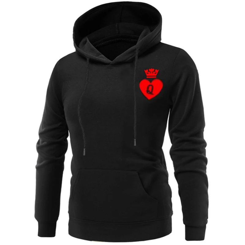 Couple models KING QUEEN loose hooded sweater — photo 1