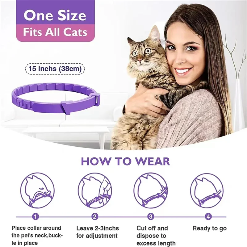Title 6, 4PCS Pet Calming Collar Pheromones Collar Relie...