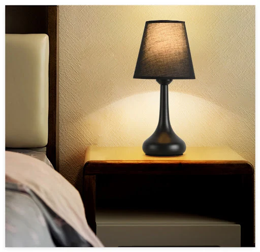 Title 6, Fabric Table Lamp for Bedroom Bedside, creates ...