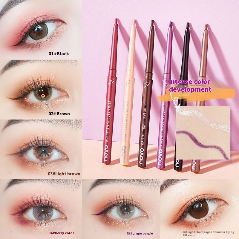 Heartbeats Color Eyeliner Ultra-fin Imperméable Résistant à la Sueur Anti-bavure Stylo Fard à Paupières – Pour un Regard Parfait — photo 6