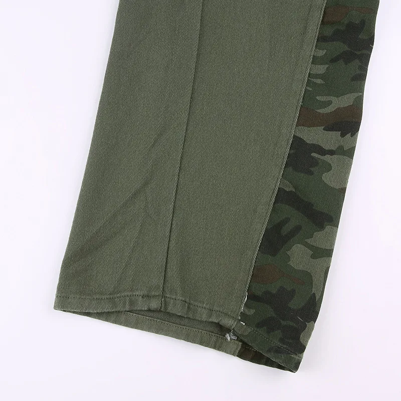 Street Trendsetters Splicing Camouflage Contrast Low Waist pants, for a bold and fashionable street style statement and — photo 5