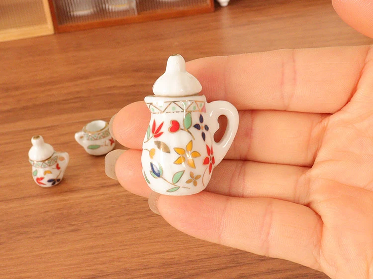 Title 9, Simulation Ceramic Pot Kettle Teapot Miniature ...