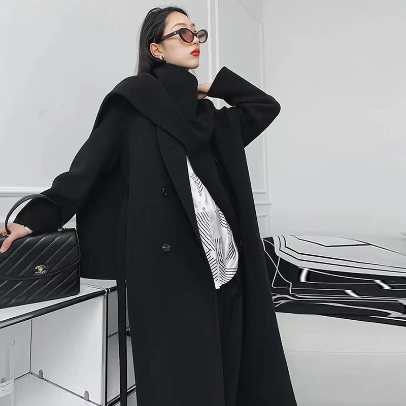 Cappotto in cashmere reversibile fatto a mano donna, lusso e versatilità in un unico capo, ideale per un look elegante e senza tempo. — foto 12