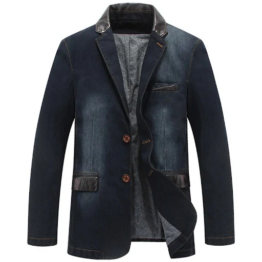 Title 3, Trendy Mens Small Casual Denim Suit Singles We...