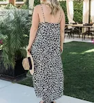 Printed Leopard Strap Long Slit Dress — photo 4