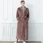 Men's and Women's Simple Thickened Flannel Nightgown for Ultimate Comfort, Softness, and Warmth, Perfect for Lounging an — photo 12