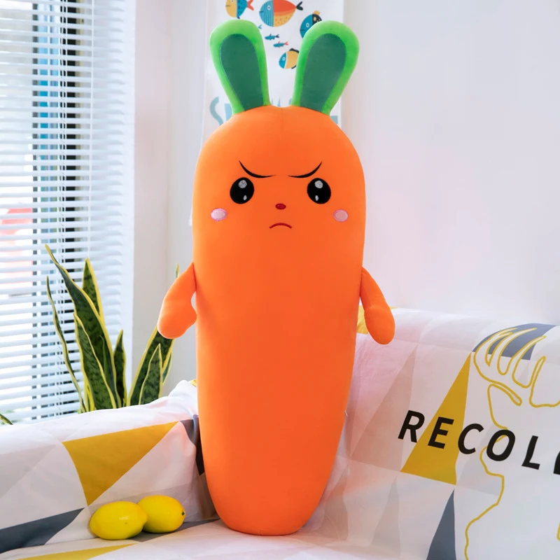 Title 2, Cartoon Plant Smile Carrot Plush Toy Simulation...