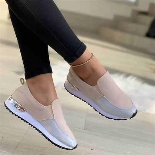Title 5, Ladies low top round toe colorblock plus size ...