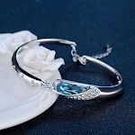 Pulseira de cristal austríaco feminina Elegância cintilante Joia fina para ocasiões especiais Presente ideal para ela Design sofisticado. — foto 1