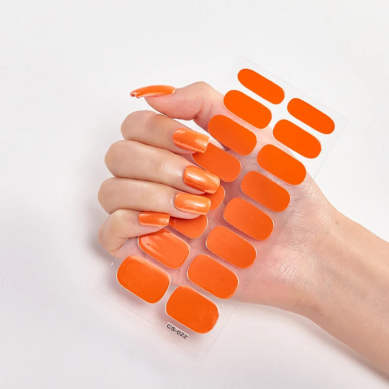 Pure Solid Color Nail Art Sticker Self Adhesive Nail Sticker Set Nail Accessories Nail Strips Full Beauty Easy to Apply — photo 9
