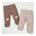 Waffle Bear Pantalone za bebe, slatke harem pantalone za izlaske. Udobne i preslatke za vašu bebu. — foto 2