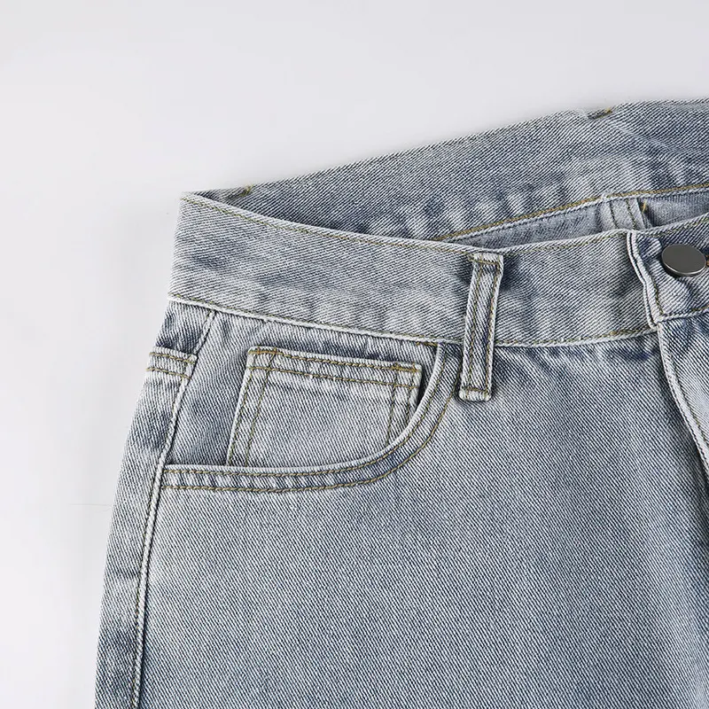 Title 3, Damen Low Waist Ripped Loose Casual Jeans – beq...