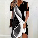 Fashion Round Neck Hollow Sleeve V-neck Dress — photo 1