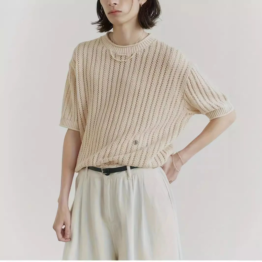 Camiseta Unissex Hollow Knitwear Design Niche — foto 4