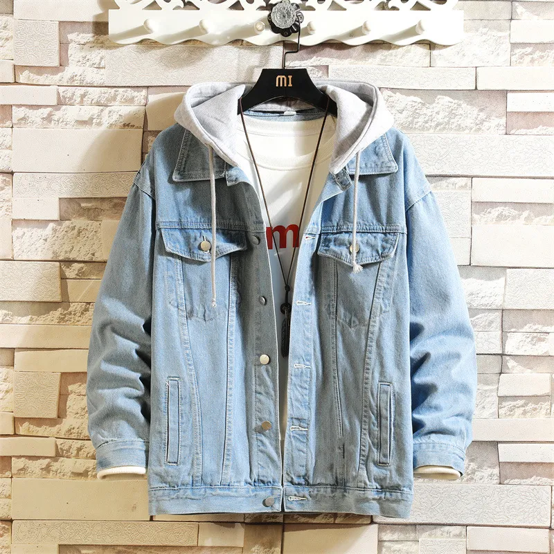 Title 2, Mens Loose Casual Hooded Denim Jacket – Comfor...