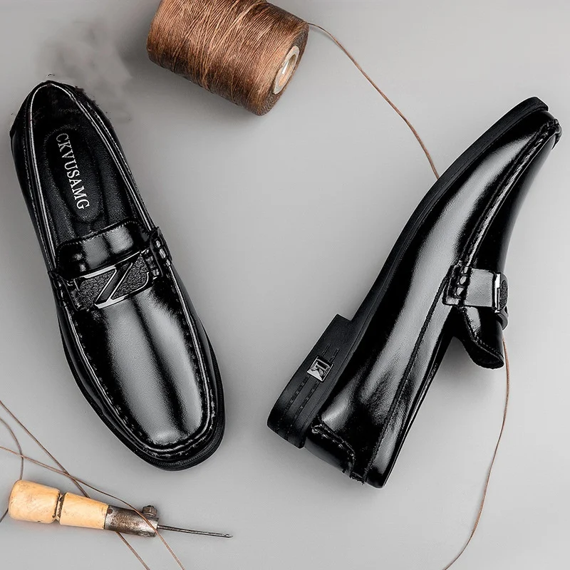 Scarpe in pelle da business con soletta rialzante, vera pelle bovina, superficie inferiore morbida, per comfort e un look impeccabile. — foto 6