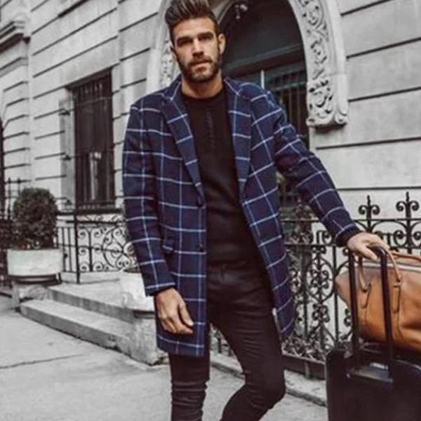 Title 4, Mens plaid trench coat, a stylish and waterpro...