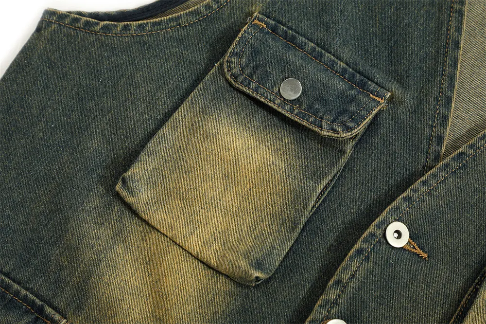 Title 7, Colete masculino estilo mecânico de moda, uma p...
