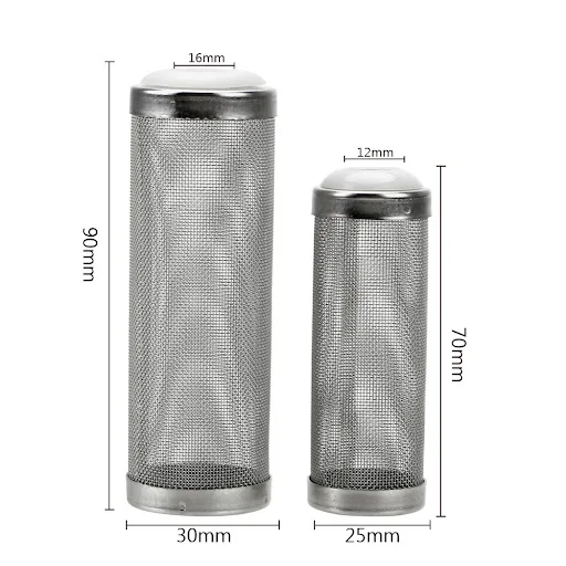 Inflow Inlet Protect Stainless Steel Filter Special Shrimp Cylinder Filter Aquarium Accessories S/L Size — photo 1