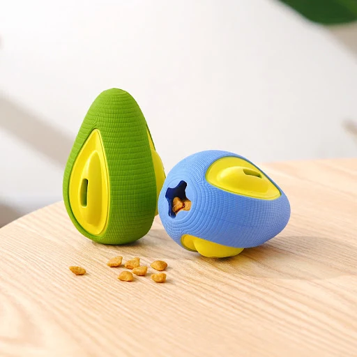 Title 3, Durable avocado shaped rubber ball for dogs, pe...